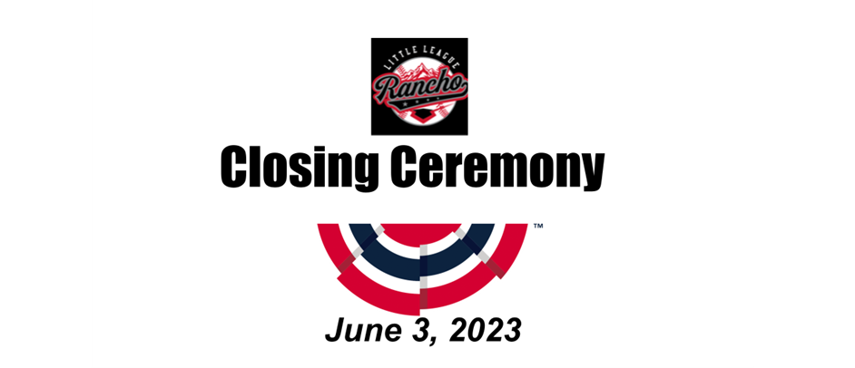 Closing Ceremony, June 3!