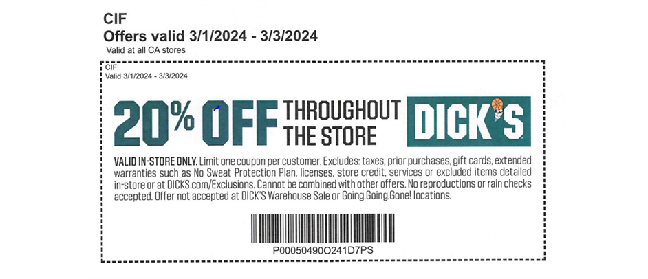 Dicks Sporting Goods Coupon this Weekend Only!