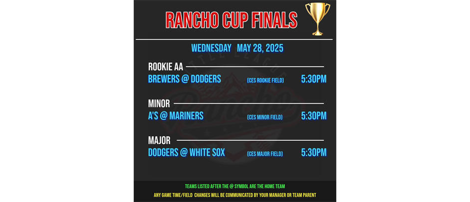 Rancho Cup Championship Games!